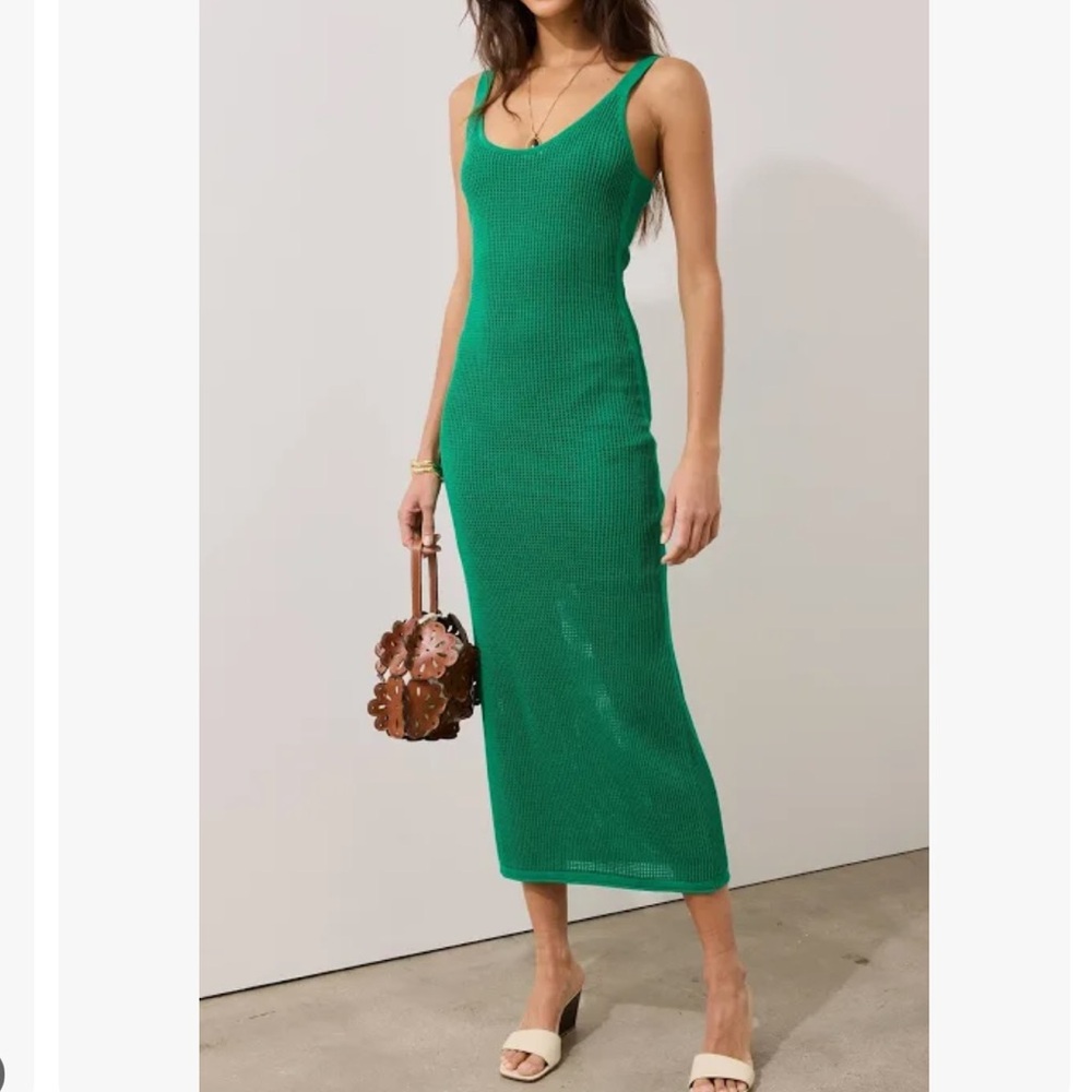 STAUD Vibrant Green Maxi Dress